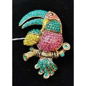 Multi Color Tuscan Brooch  2.25" Wide X 3" Long